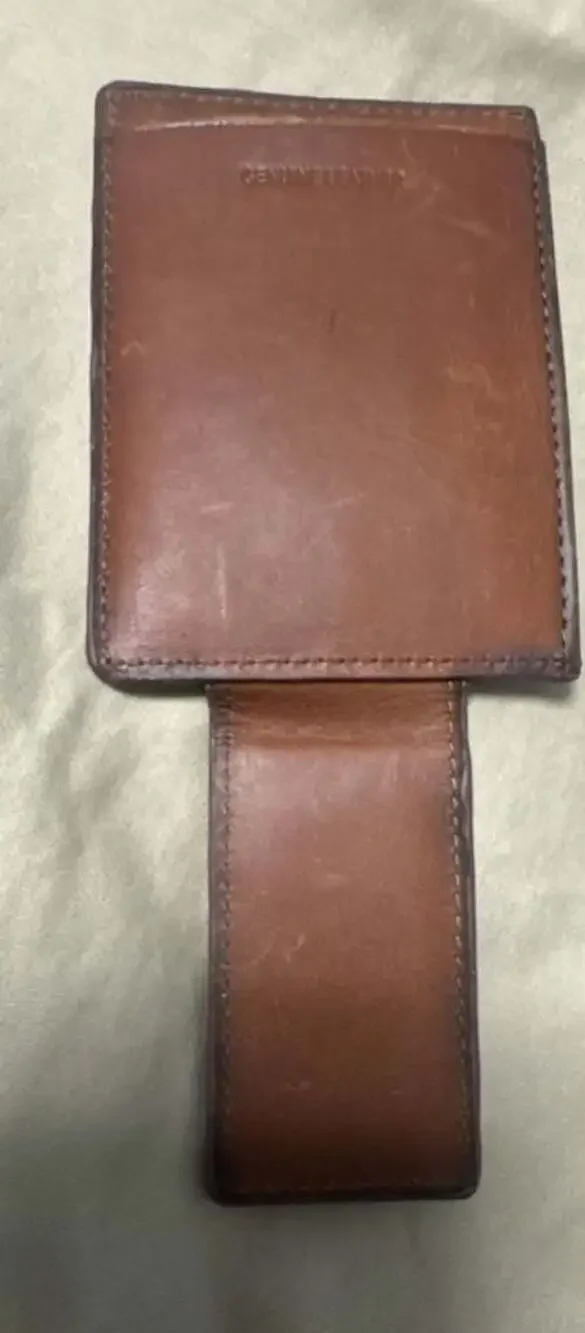 Bill Adler 1981 Crazy Horse Leather Magnetic Money Clip Front Pocket Wallet